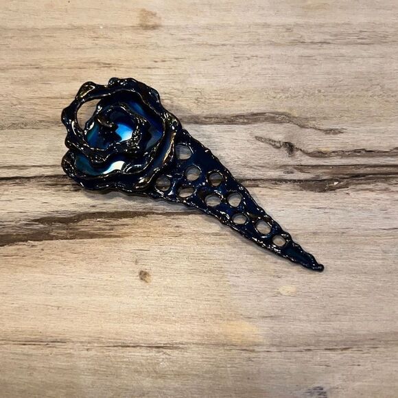 Original Brooch By David Wright Custom Made From ChromePlate NWT - Picture 1 of 7